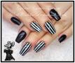 Black and white nail