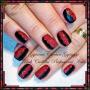 Black and red nail