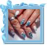 Blue flower nail