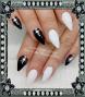 Black and white nail