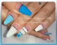 Blue nail art