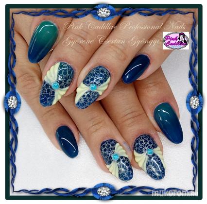 Gyöngyi Györené Csertán - Blue nail art - 2018-10-19 19:21