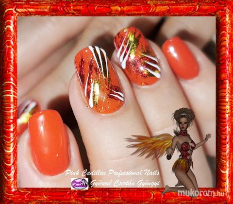 Gyöngyi Györené Csertán - Orange nail art - 2020-10-03 20:02