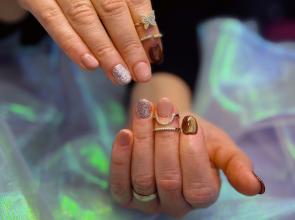 Őszi gél lakk üvegszálas alappal