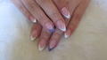 White and panty lilac acryl nails