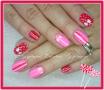 Pink and red nail