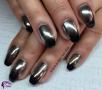Fekete chrome ombre