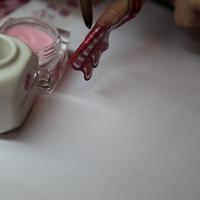 mukorom.hu - Cover Pinky porcelánnal vékonyan megépítem a rózsaszín, üveghatású szabadszélt.