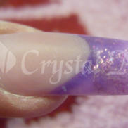 mukorom.hu - Crystal Nails Clear porral beborítom az egész köröm felületét, teljes kötés után formára reszelem.